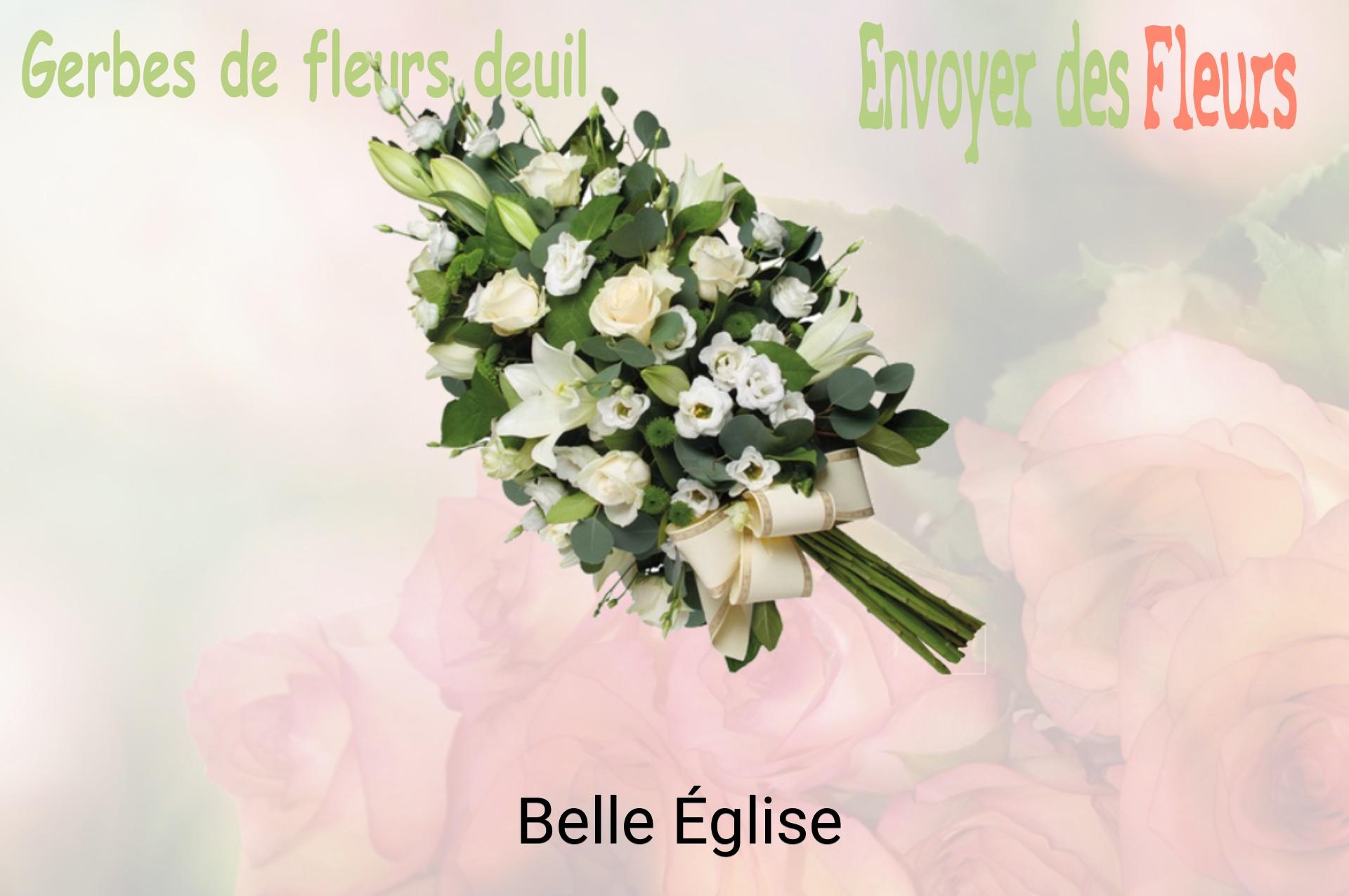 Gerbe de fleurs de deuil livrée à Belle-Église